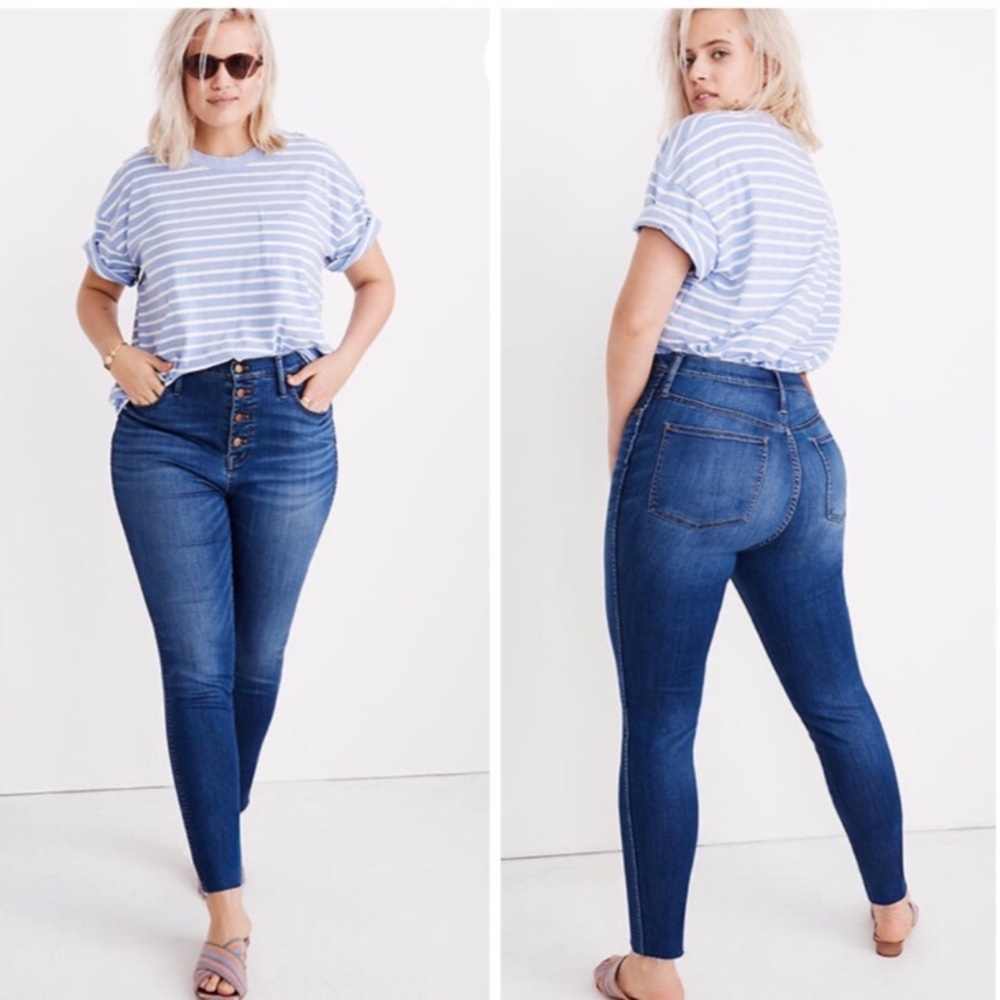 Madewell 10” High Rise Skinny Crop Jeans Plus size 24 New With Tags